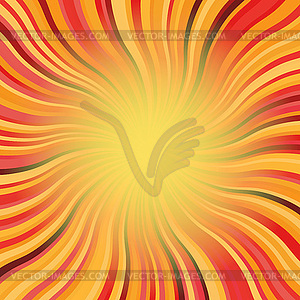 Bright abstract background with wavy sunbeams - royalty-free vector image