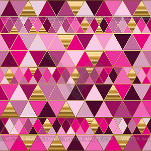 Geometry endless pattern with colorful triangles - vector clipart