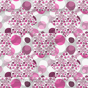 Creatve pattern with pink large and small deformed - vector clipart