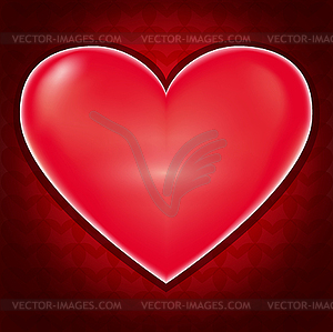 Love background with heart for Valentines day - vector clipart