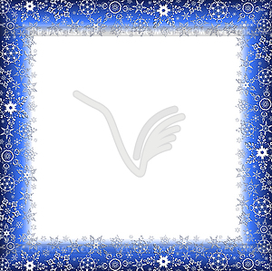 Winter luxury frame with snowflakes - vector image