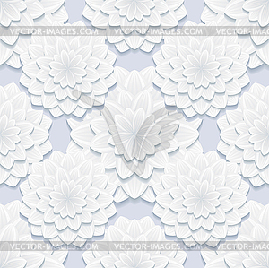 Beautiful gray seamless pattern with flowers - vector clipart