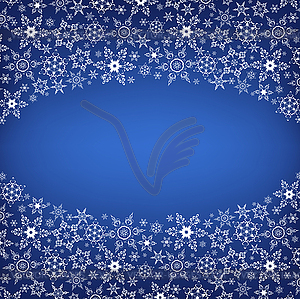 Winter luxury stylish frame with snowflakes - vector clipart