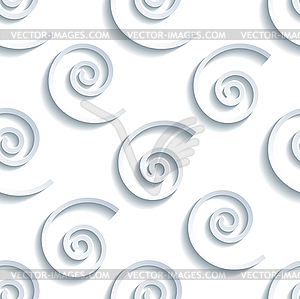 Seamless pattern with 3d grey waves - royalty-free vector image