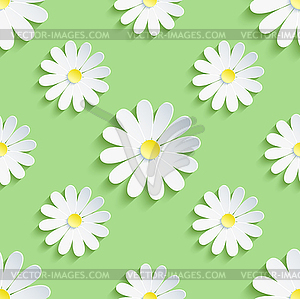 Spring green background seamless pattern with - vector image