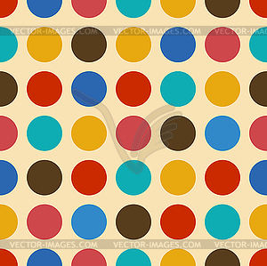 Vintage background seamless pattern with circles - stock vector clipart