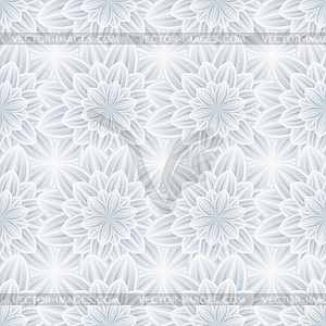 Seamless pattern with grey ornate flower - royalty-free vector clipart