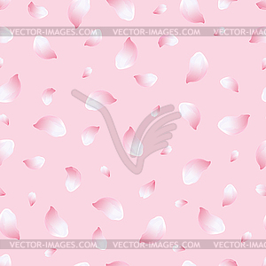 Light seamless pattern pink with flowers sakura - vector clipart