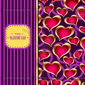 Card design for Valentine`s day - vector clipart