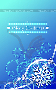 Christmas concept background with snowflakes - vector clipart