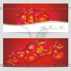 Background with hearts - vector image