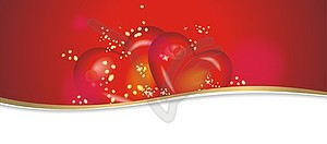 Background with hearts - vector image