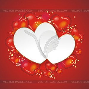 Background with hearts - vector clip art