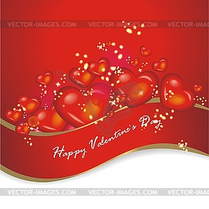 Background with hearts - vector image