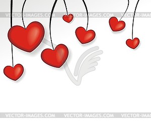 Background with hearts - vector clipart