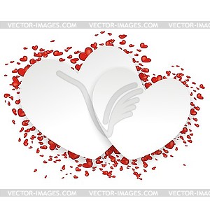 Background with hearts - color vector clipart