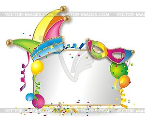 Balloons, confetti party background - vector clipart