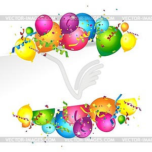 Colorful birthday background - vector image