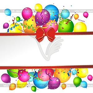 Colorful birthday background - vector clipart