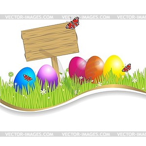 Funny Easter Background - vector image