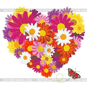  Colorful background with flowers - vector clipart