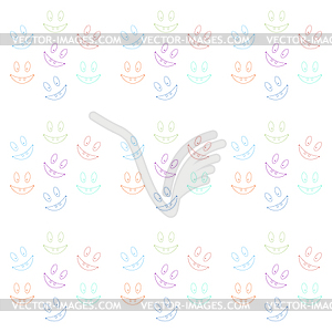 Cheerful seamless pattern with laughing toothy - vector clipart