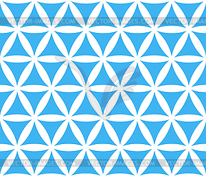 Абстрактный бесшовных геометрических синий и белый узор - векторный клипарт EPS