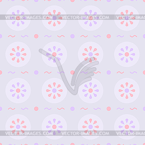 Gentle floral seamless pattern in pastel colors - vector clip art