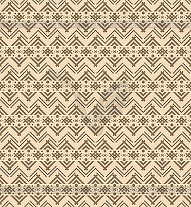 Seamless ethnic pattern with figures like Native - royalty-free vector clipart