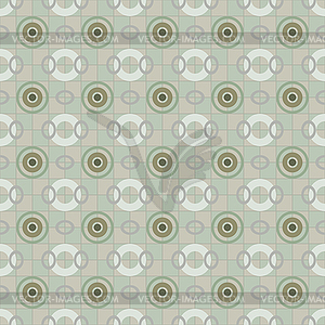 Seamless chess pattern of circles and rings - vector image