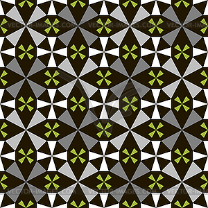 Seamless geometric pattern of abstract four petals - vector clip art