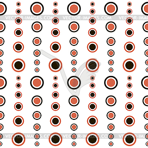 Abstract seamless geometric pattern of circles and - vector clip art