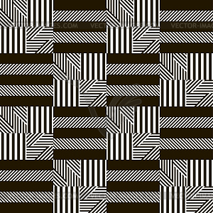 Stylish modern black and white patchwork pattern - royalty-free vector image