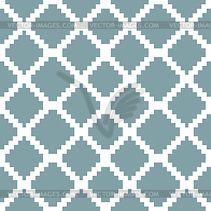 Seamless knitted pattern in white and muted blue - vector clip art