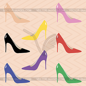 Classic high heel pumps for women - vector clipart