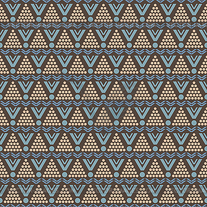 Seamless pattern of round and triangular shapes - vector image
