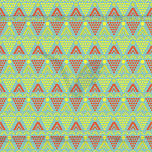 Seamless summer pattern of round and triangular - royalty-free vector image