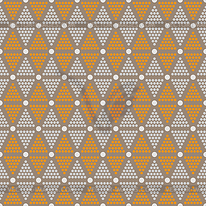 Abstract seamless pattern of dots and circles - vector clip art