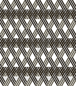 Диагональ плетеная решетка бесшовных черно-белый - векторный клипарт EPS