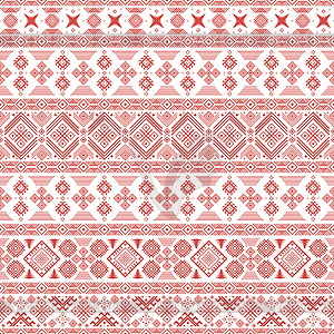 Seamless pattern with Slavic style elements - vector clipart / vector image