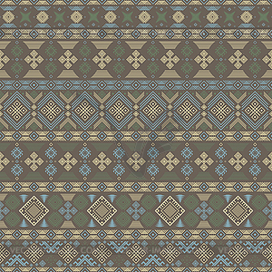 Seamless pattern with Slavic style elements - vector image