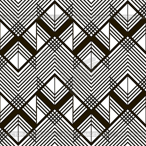 Seamless lattice black and white pattern - stock vector clipart