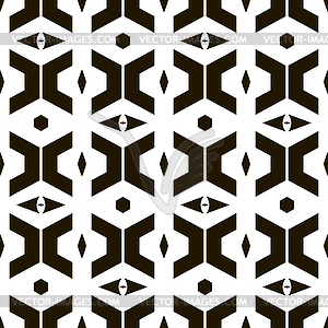 Seamless pattern of trapezoidal, sagittate, - vector image