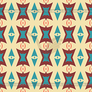 Abstract seamless geometric pattern in retro style - vector clip art