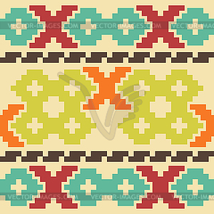 Seamless knitted pattern in vintage colors - vector clip art