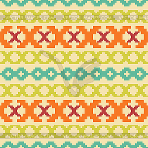 Seamless knitted pattern in vintage colors - vector image