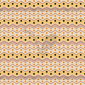 Seamless pattern of horizontal zigzag stripes and - vector clipart
