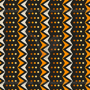 Seamless pattern of vertical zigzags with small - vector image