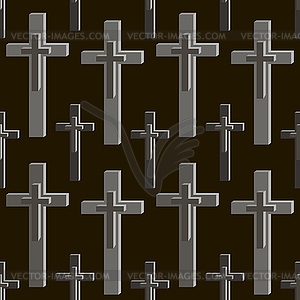 Seamless pattern of crosses - royalty-free vector clipart