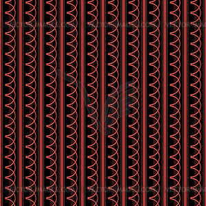 Seamless pattern of vertical stripes and arched - vector image